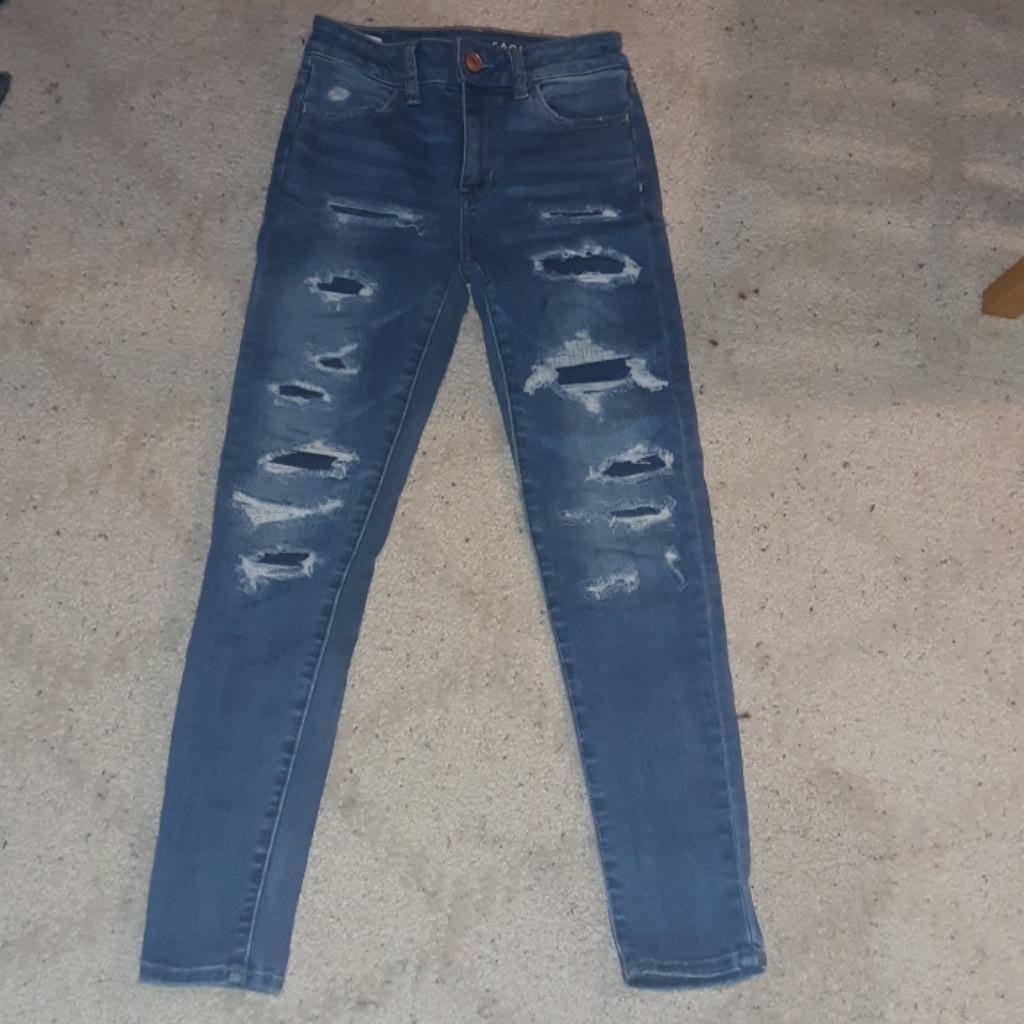 Aeo Destroyed High Waisted Skinny Jean 0 Regular Aeo Destroyed High Waisted Skinny Jean 0 Regular